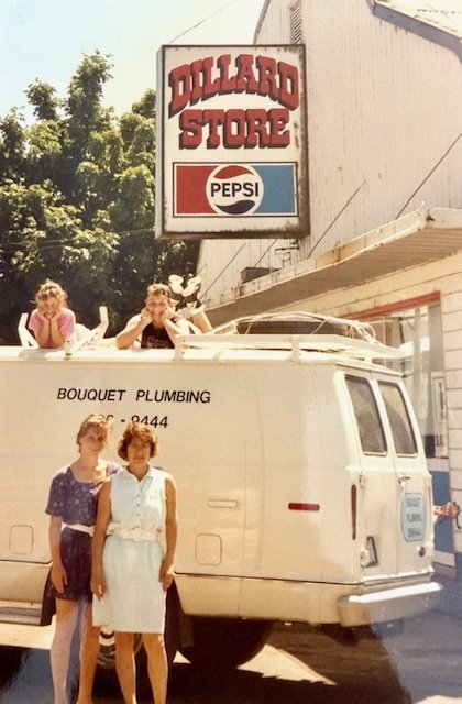 The Bouquet family with the original van